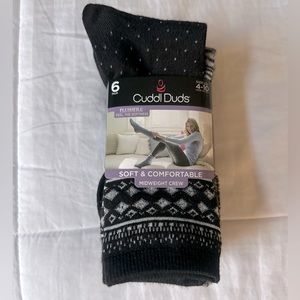 Women’s Cuddl Duds Plush Crew Socks Variety Pack